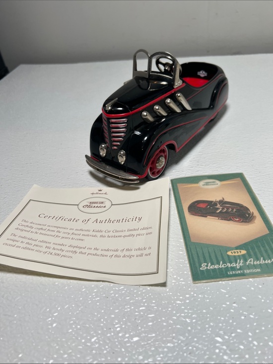 Hallmark Other - Hallmark Kiddie Car Classics 1937 Steelcraft Auburn Pedal Car NEW Original Box